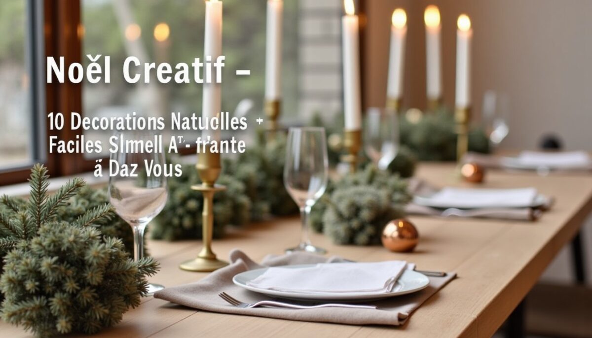 Noël Créatif : 10 Décorations Naturelles Faciles à Fabriquer Chez Vous